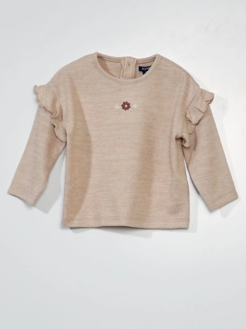 Sweat et legging en maille douce 2 pièces Beige