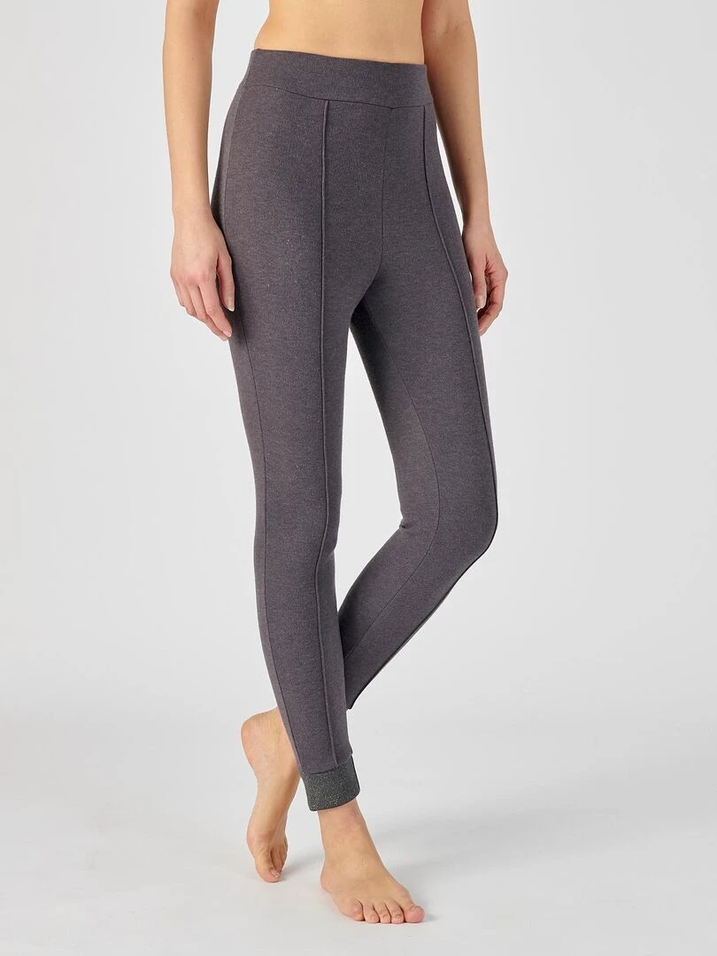 Caleçon long femme molleton gratté Thermolactyl Sensitive   Damart   Gris foncé