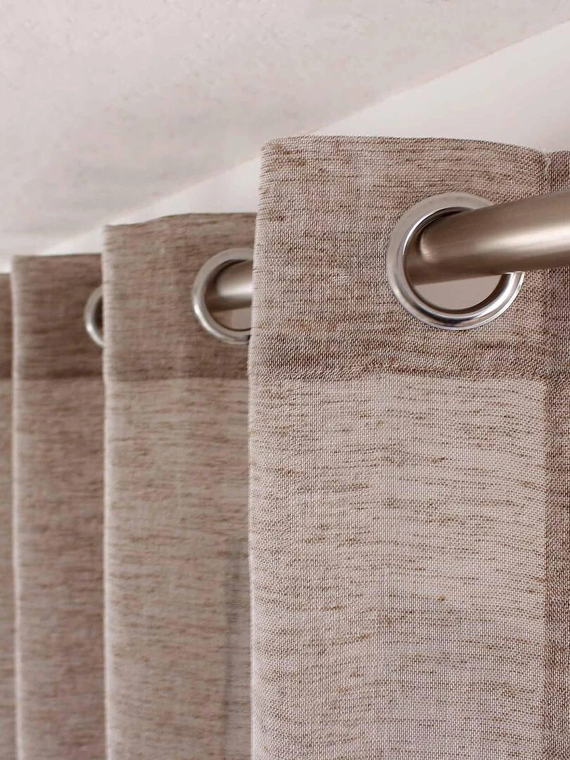 Voilage tamisant à l'aspect lin   Taupe