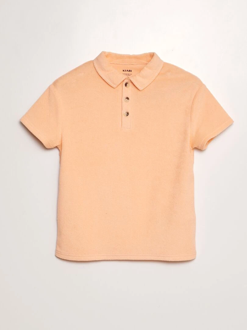 Polo uni en éponge Orange
