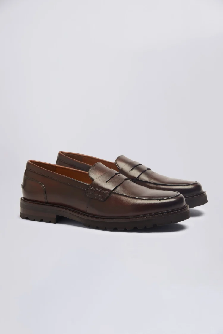 Camden Chestnut Chunky Loafers Buy Online at Moss