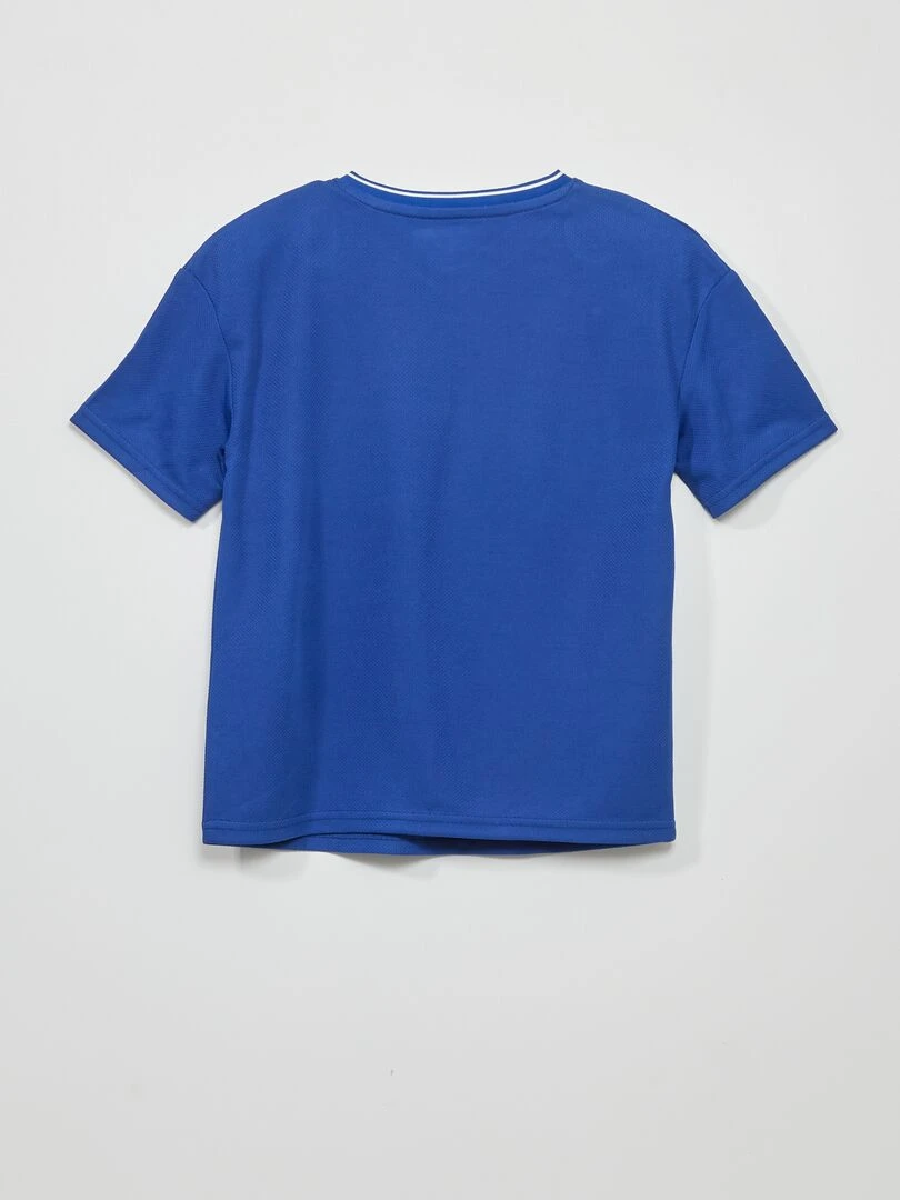 T shirt à manches courtes en mesh   Bleu