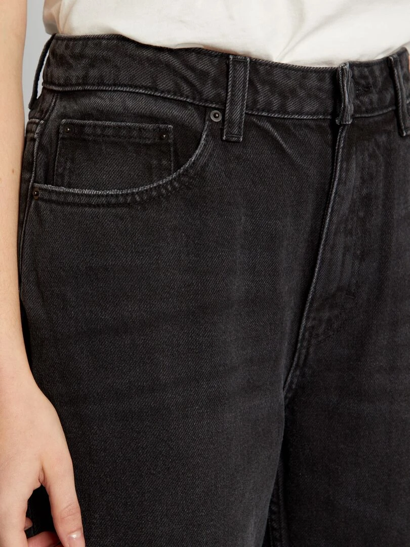 Jean droit taille haute   Gris