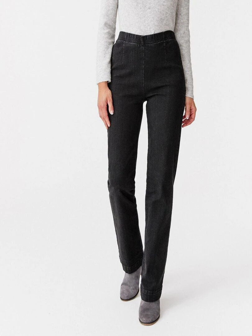 Jean effet ventre plat extensible Damart Noir
