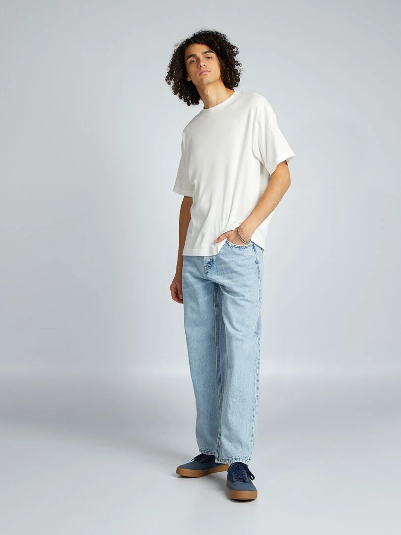 Jean wide leg stone