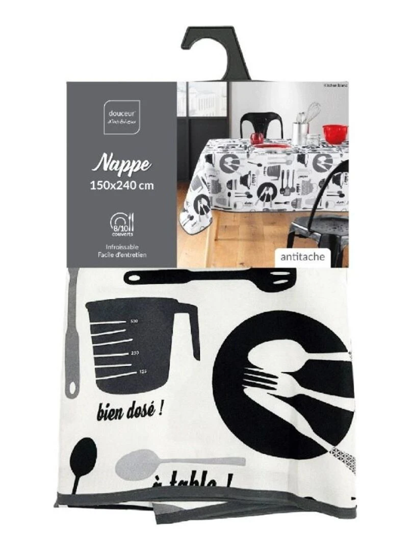 Nappe rectangulaire 150x240 cm Kitchen blanc   Blanc