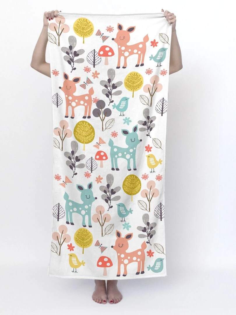 Serviette Woodland "Happyfriday" Blanc