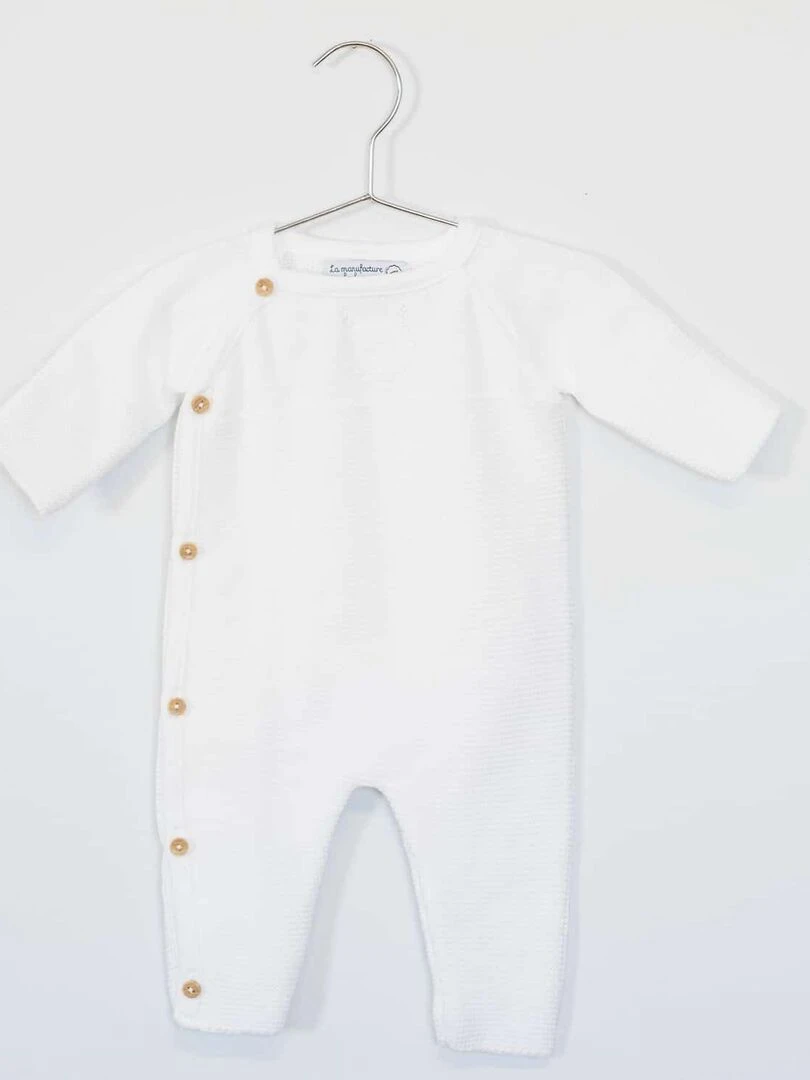 Combinaison en coton Petits Chats Blanc