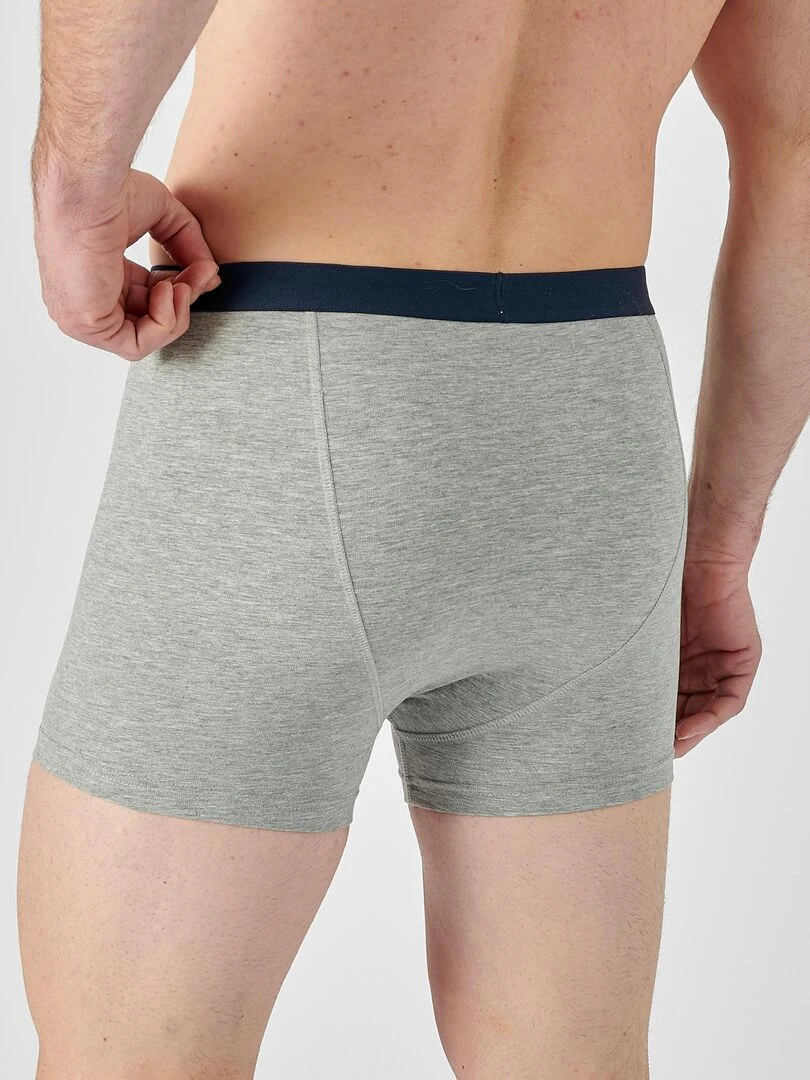 Lot de 3 boxers fermés assortis   Damart   Gris Bleu