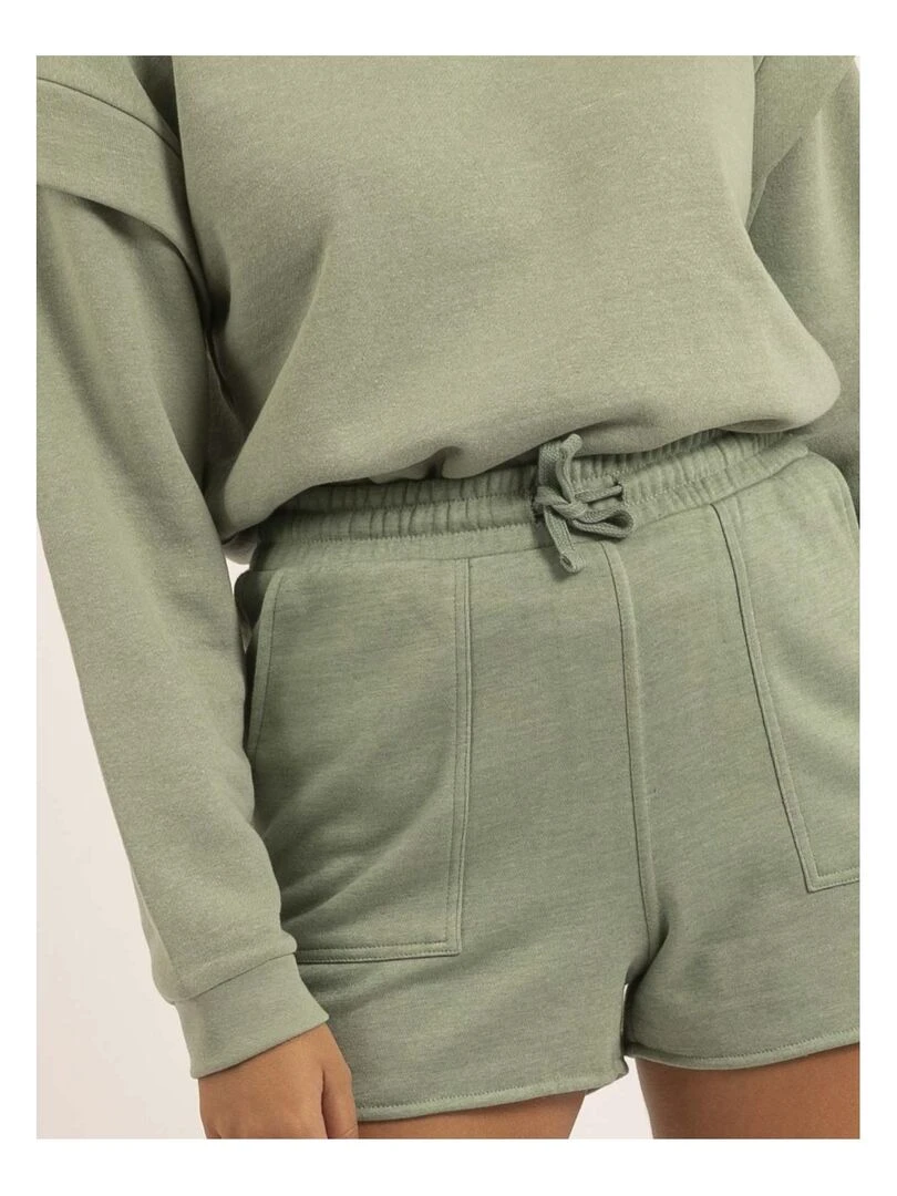 Short molleton XONARA   Vert pistache