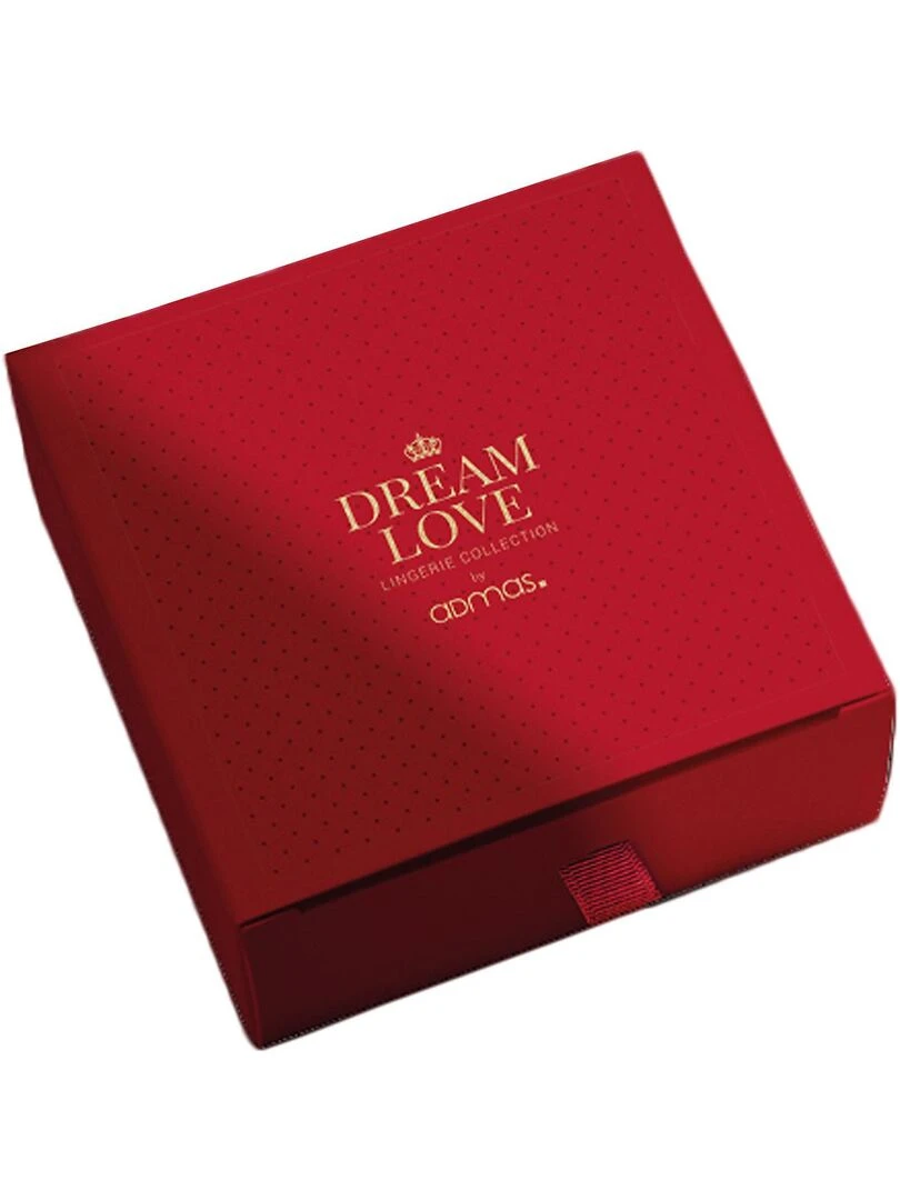 Chemise de nuit satin manches longues Love Christmas   Rouge