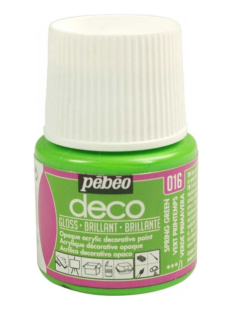 Peinture acrylique opaque brillante Vert printemps 45 ml N/A