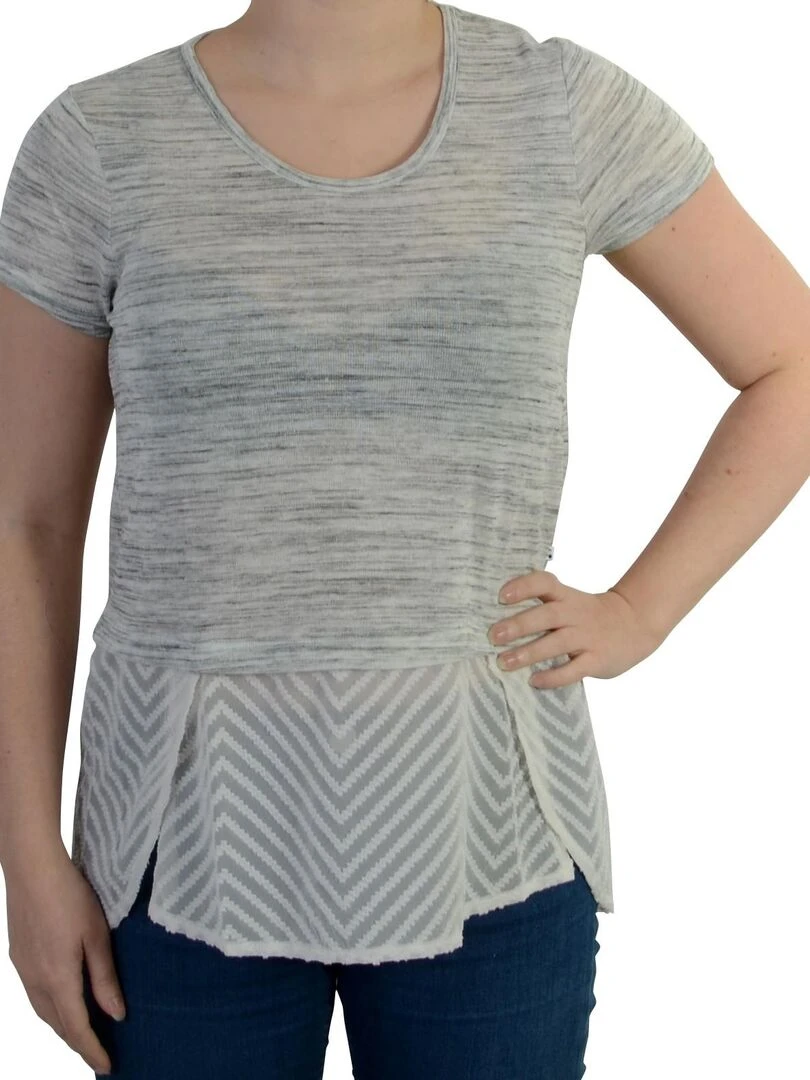 T shirt Le Temps Des Cerises Camorra Light Ash grey Gris