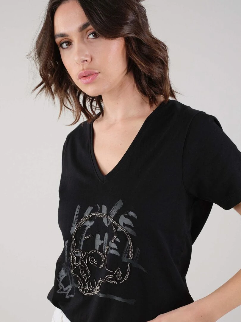 T shirt HELLAS   Noir