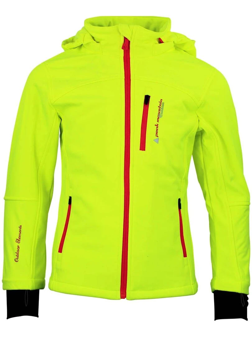 Blouson softshell fille FANNE PEAK MOUNTAIN Jaune