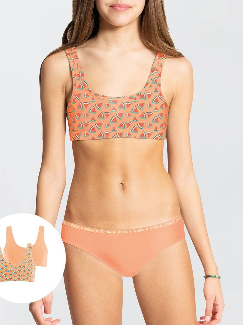 Lot de 2 brassières 'Athena' Orange