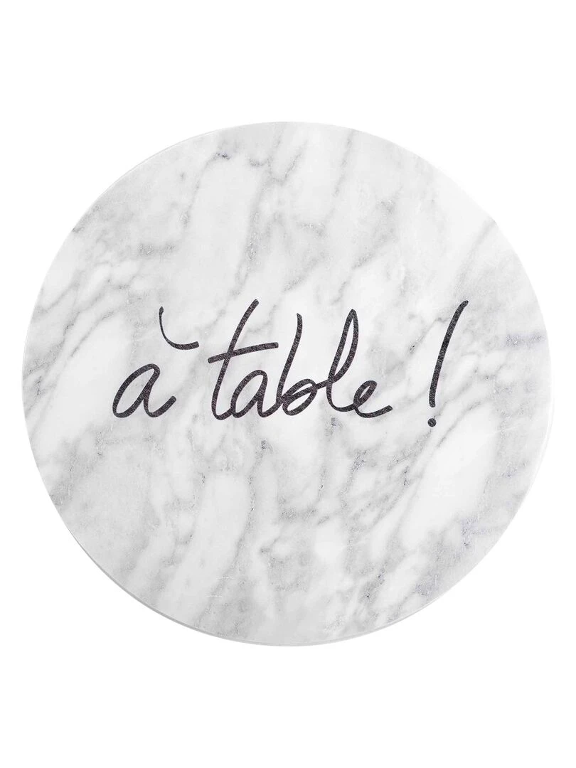 Set de table rond 36 cm Mont marbre Gris
