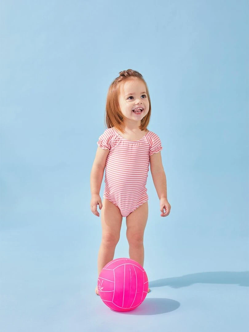 Maillot rayé Archimède Rose
