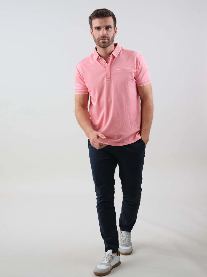 Polo à manches courtes pour homme 'Deeluxe' Orange corail