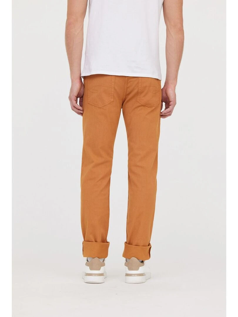 Lee Cooper   Pantalon coton straight LC126ZP 10393   Marron tabac