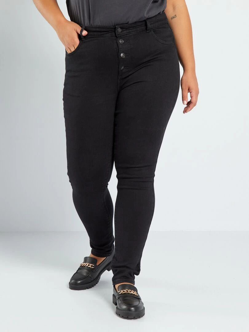 Pantalon skinny stretch 5 poches L30 Noir