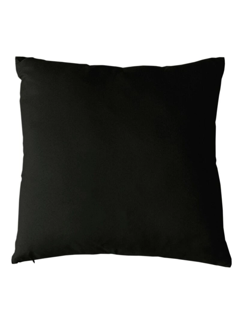 Coussin uni et déhoussable Noir
