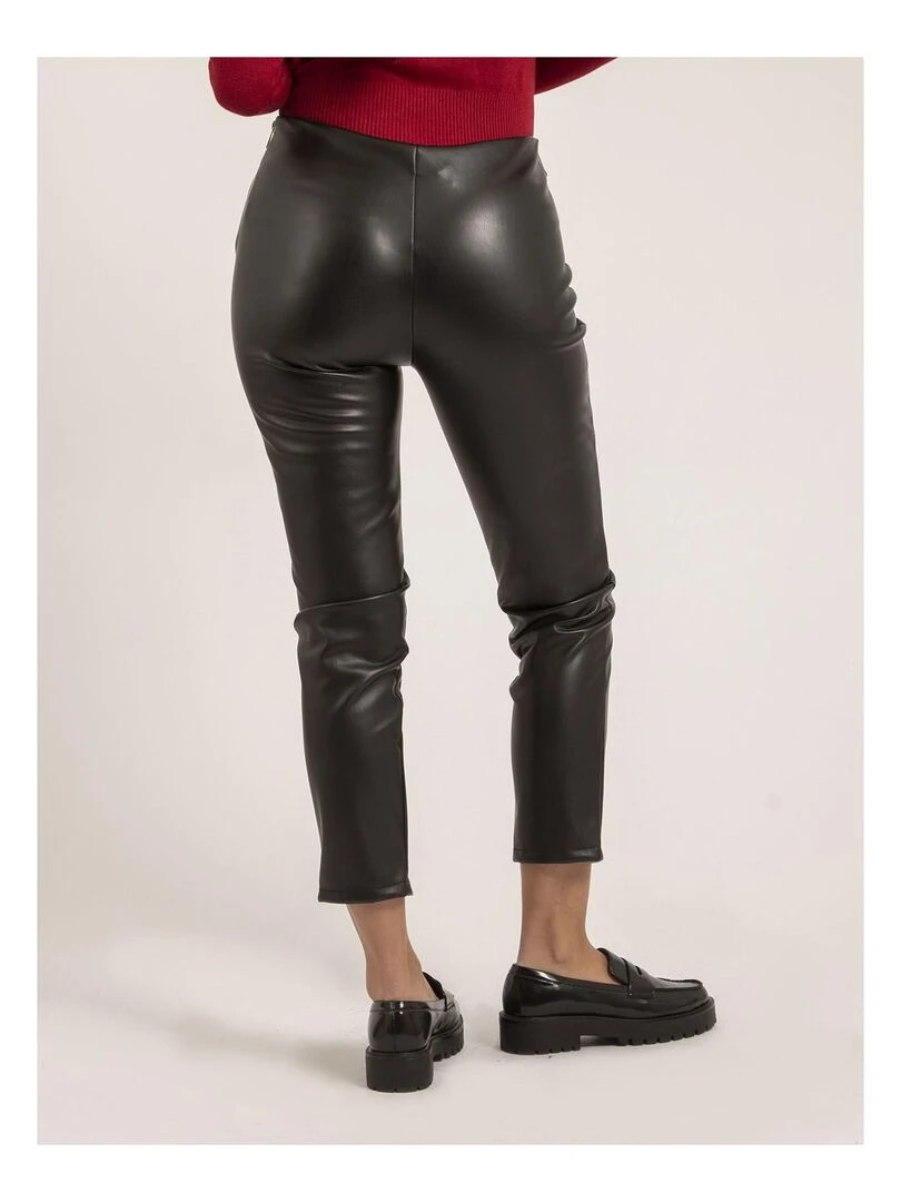 Pantalon legging simili cuir ELENA Noir