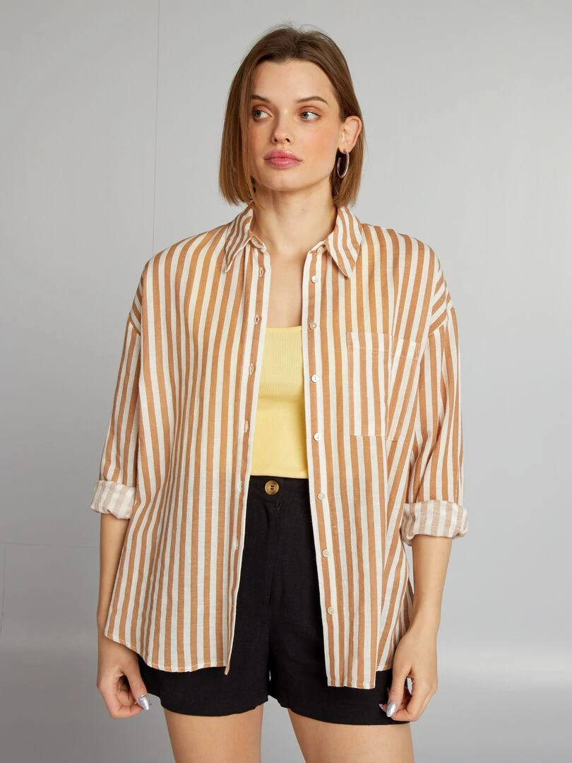 Chemise rayée Marron