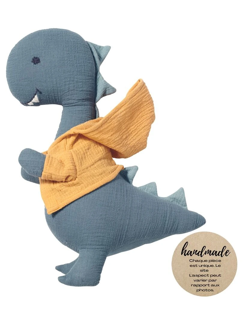 Peluche en coton mousseline dinosaure 40 cm N/A