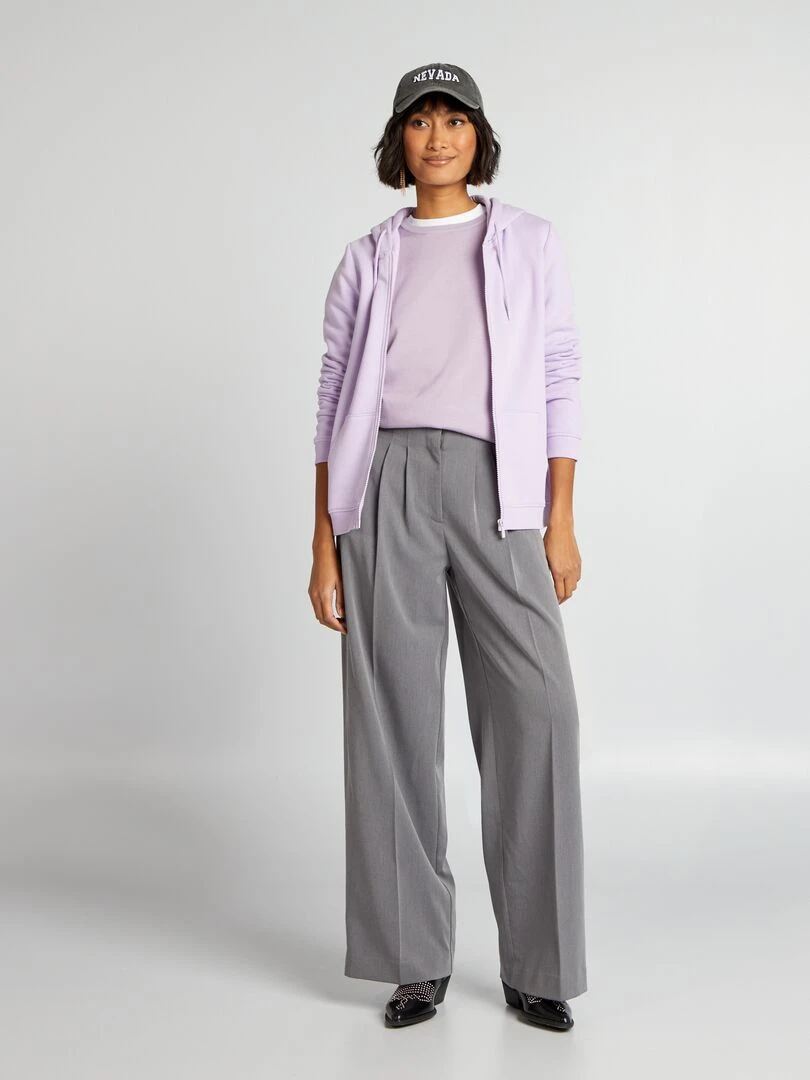 Pull fin coupe longue   Violet