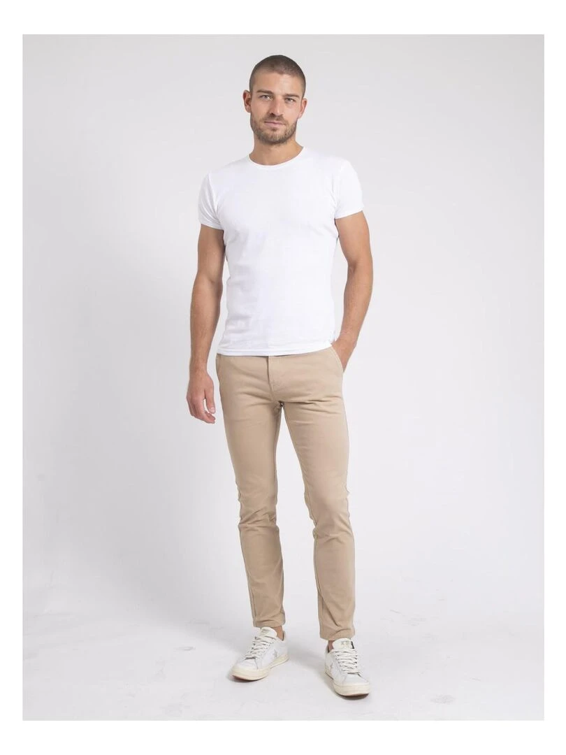 Pantalon chino VALDEK   Marron