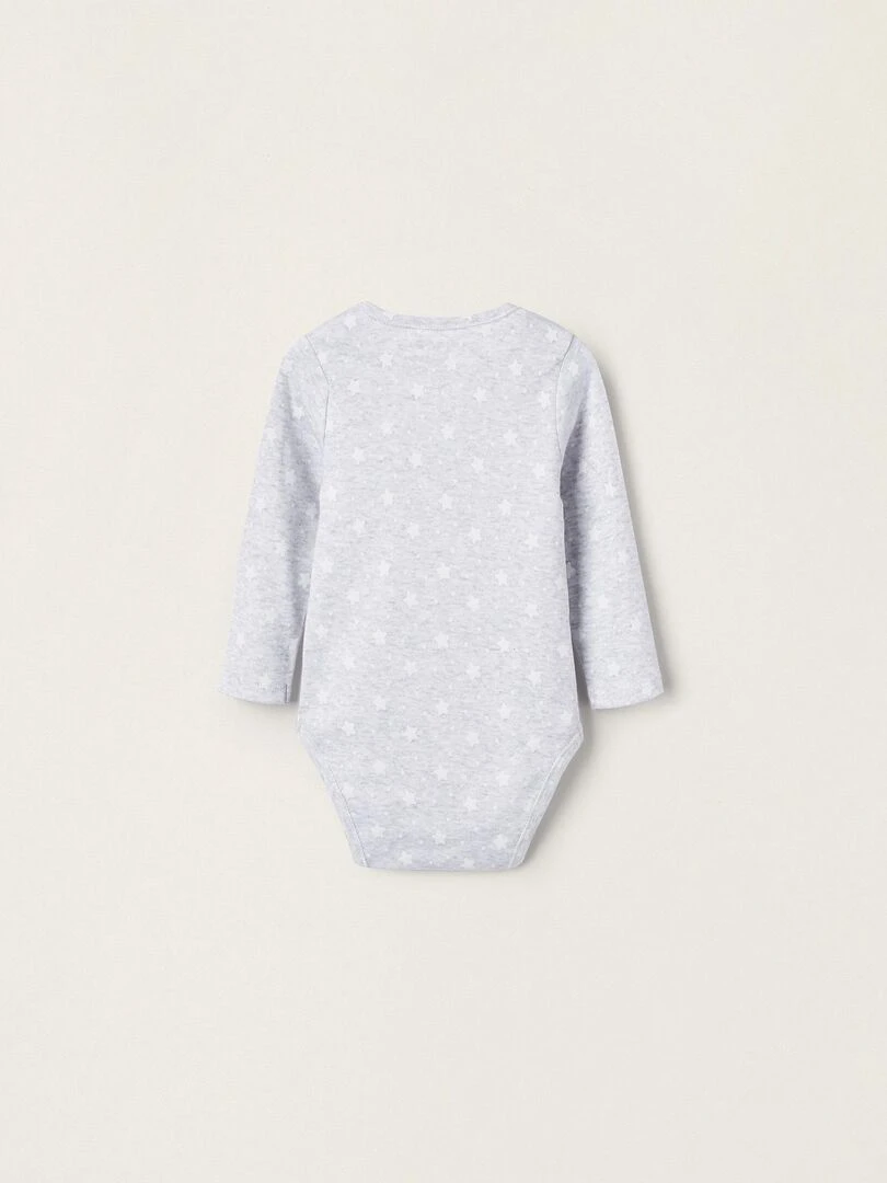 Pack 2 Bodies en Coton pour Bébé Fille 'Little Star' manches longues UNDER THE STARS Multicolore