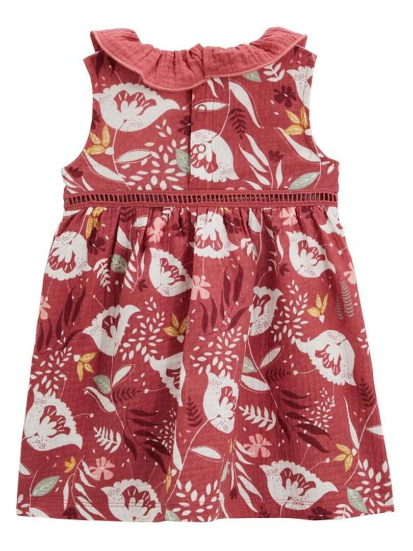 Robe bébé + headband en gaze de coton Alba   Rose