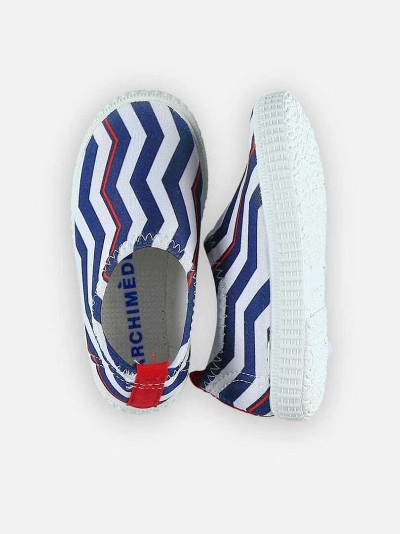 Chaussures de bain rayures Archimède Bleu