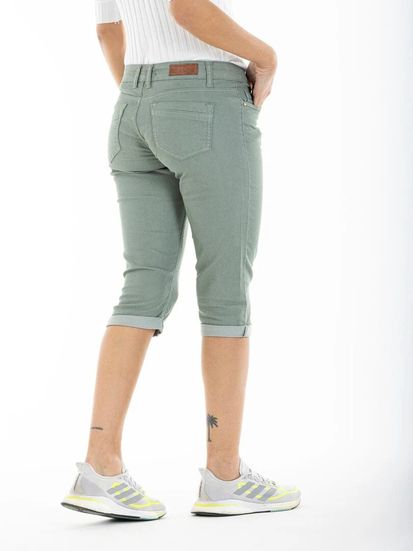 Pantacourt gabardine stretch POEMY  'Rica Lewis'   Vert clair