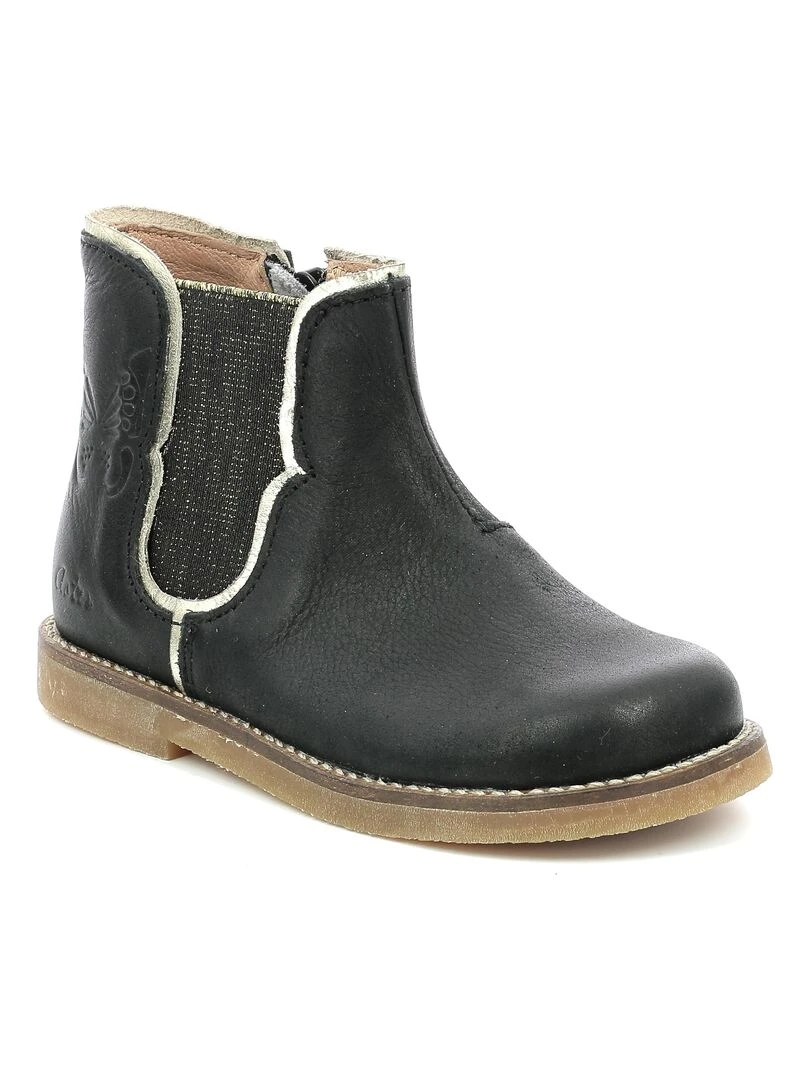 Boots Cuir Sarmille   Noir
