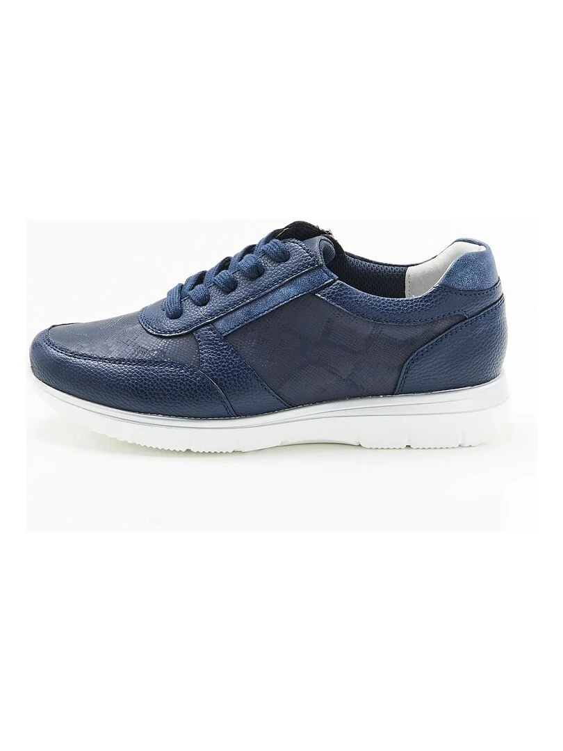 Baskets dessus irisé et texturé Amortyl Damart Bleu marine