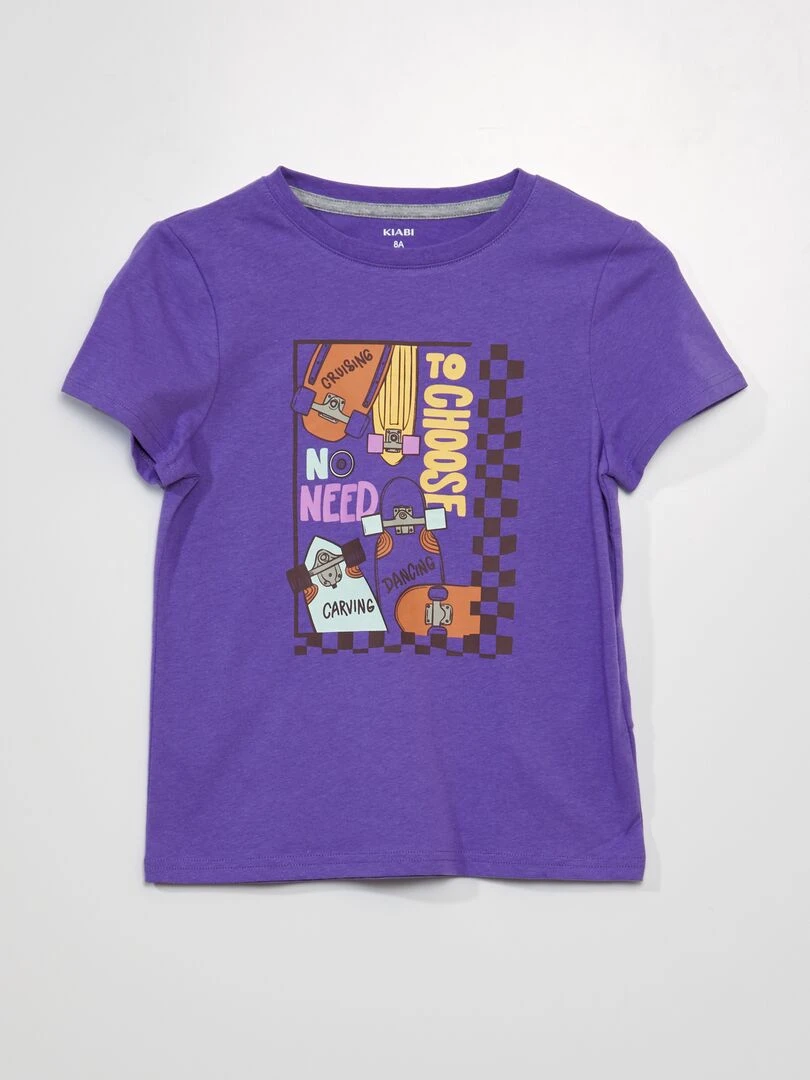 Tee shirt imprimé Violet
