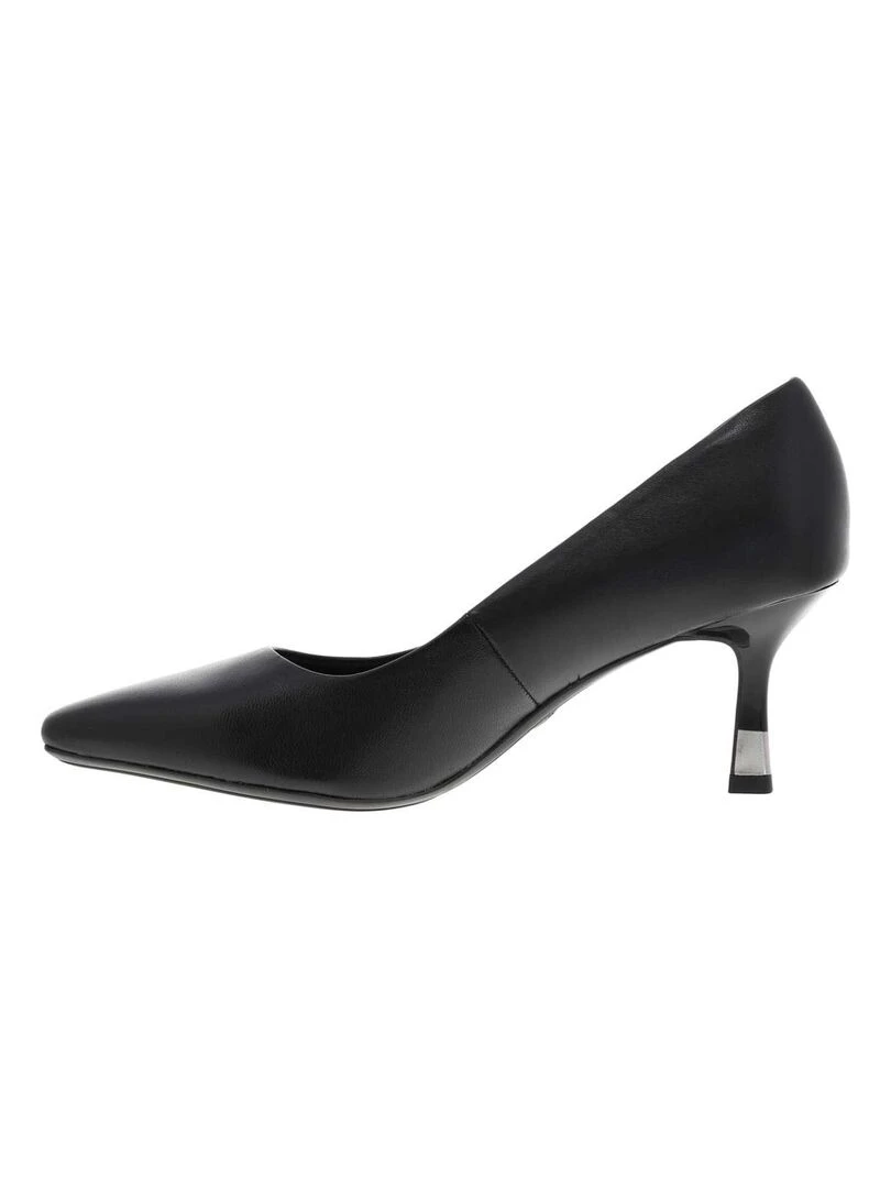 TAMARIS   Escarpins cuir talon bobine   Noir