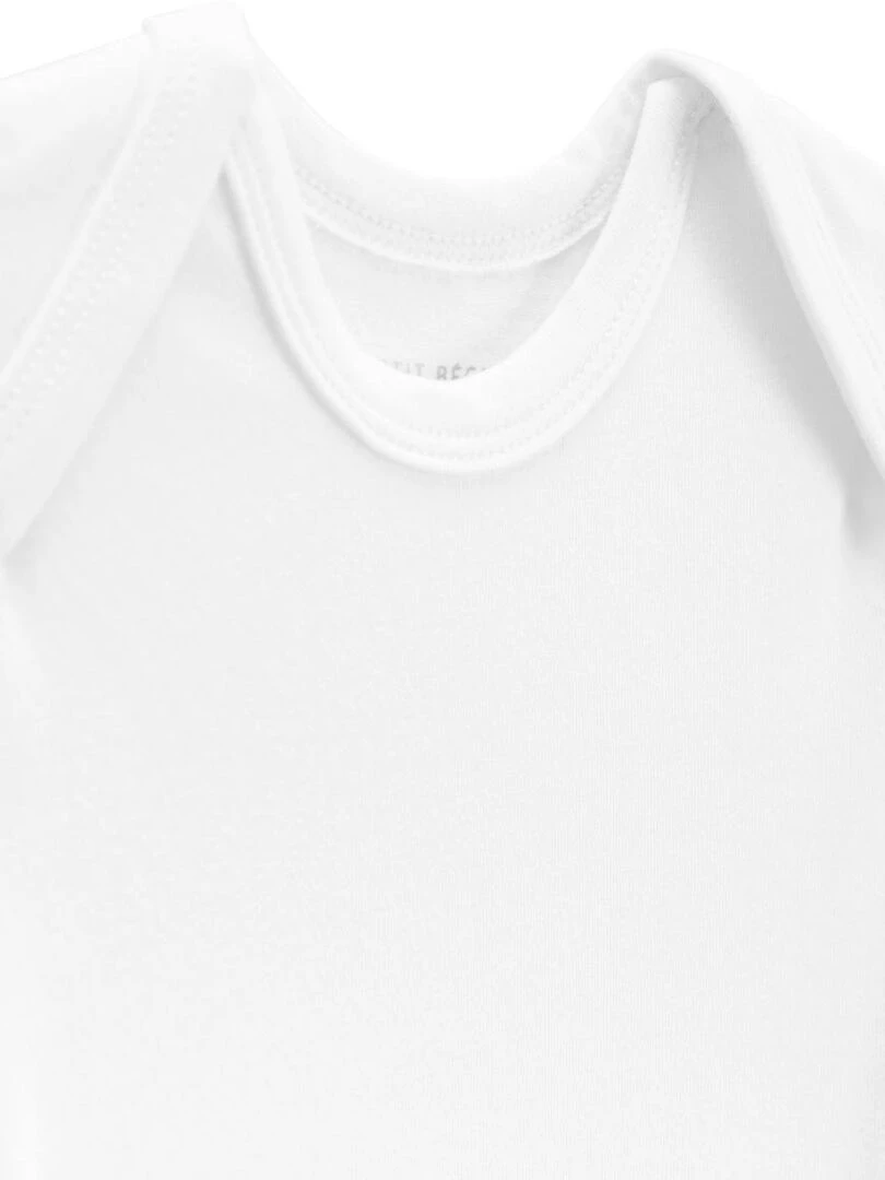Lot de 3 bodies bébé manches courtes   Blanc