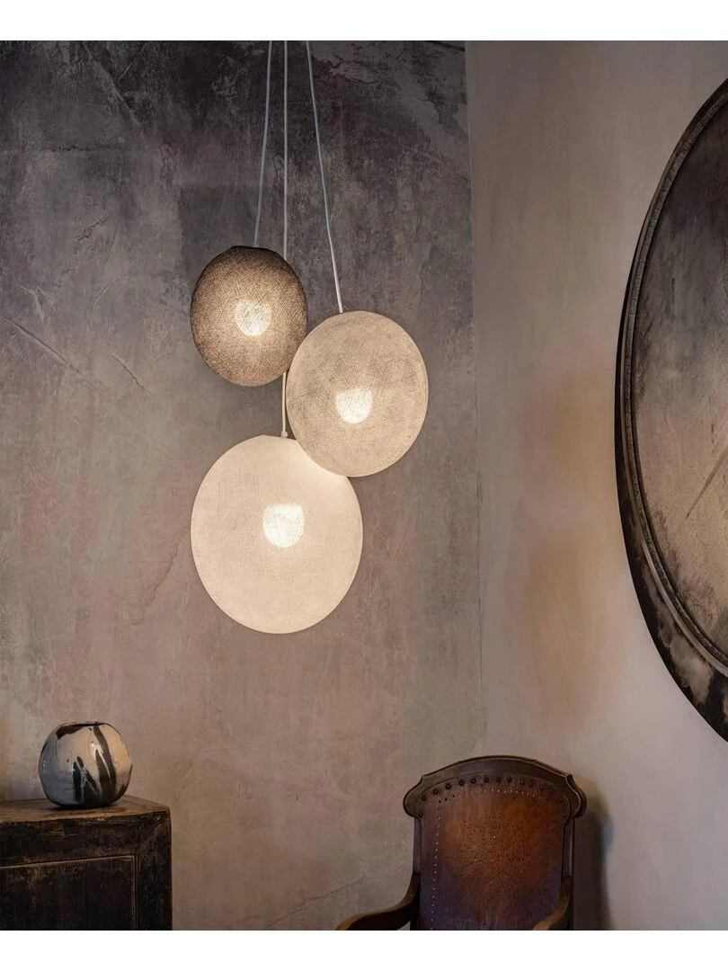 Suspension 3 globes   gris anthracite