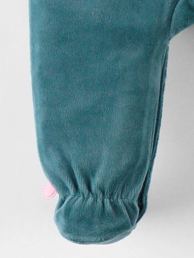 Pyjama 1 pièce raton laveur en velours  forêt   Noukie's   Vert