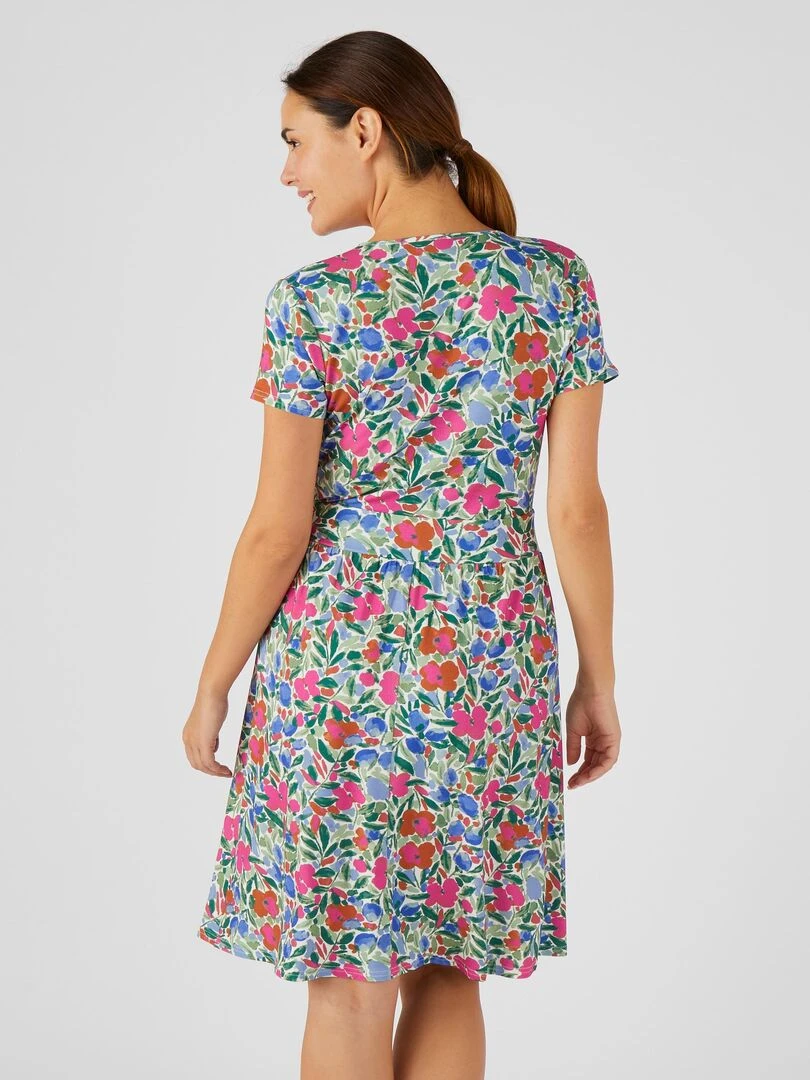 Robe effet cache coeur   Damart   Rose