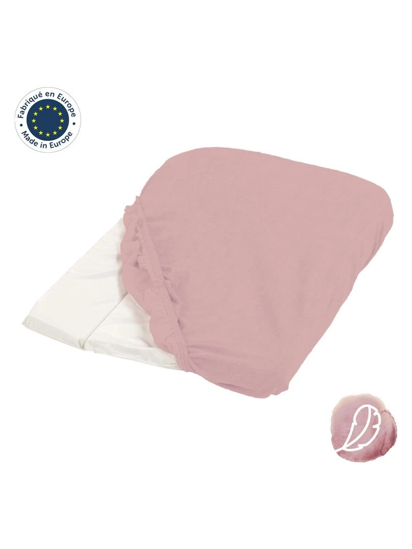 Candide   Housse de matelas à langer vieux rose éponge  50x75cm   Rose