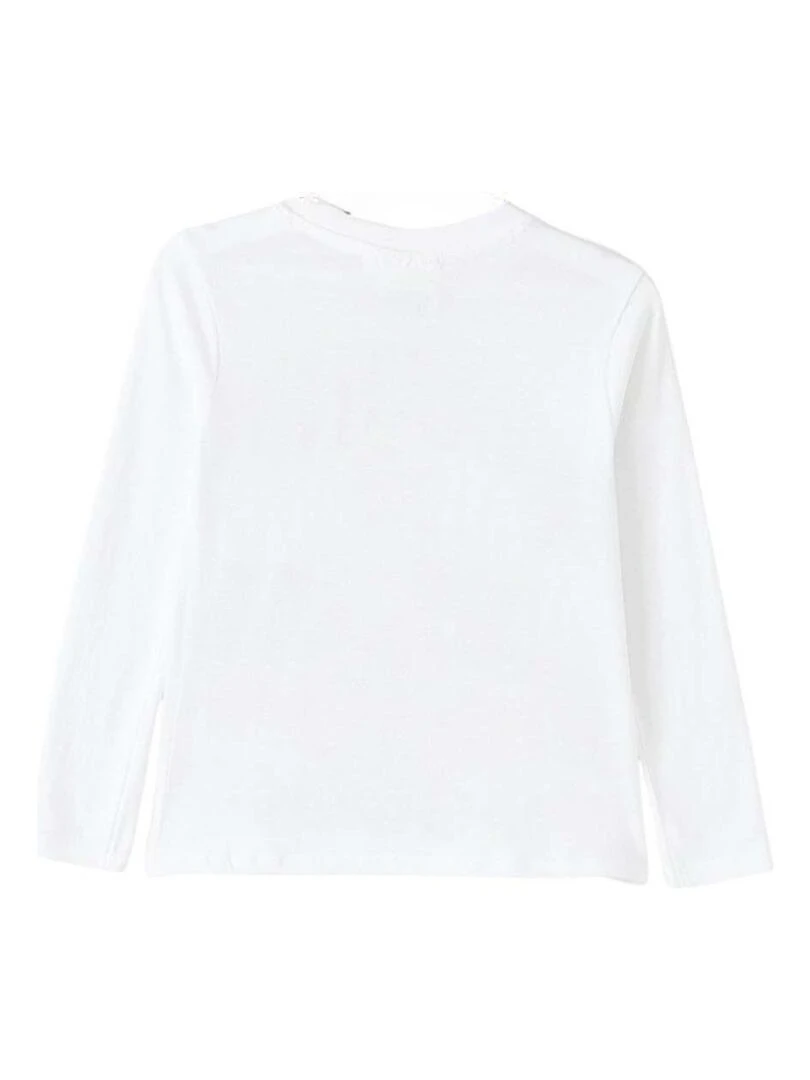 Disney T shirt garçon imprimé Naruto en coton Blanc