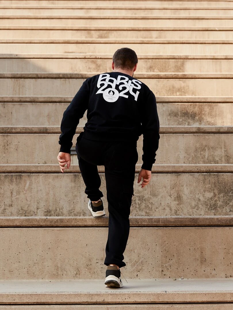 Sweat en molleton Paris 2024 Noir