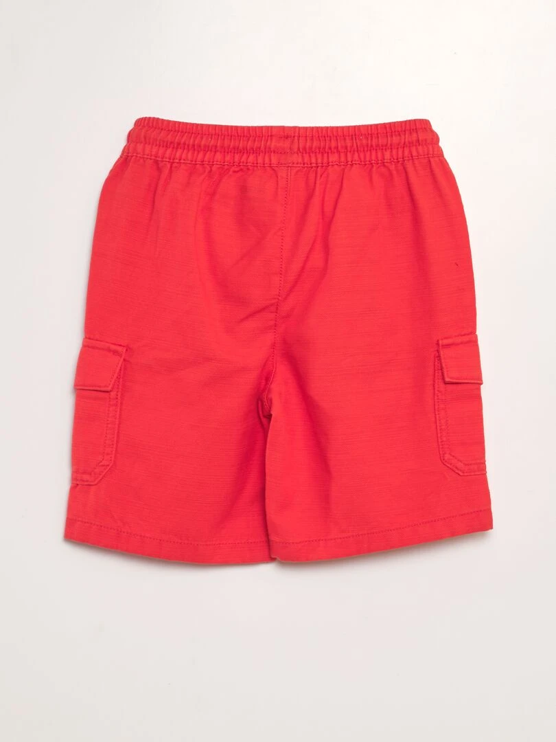 Short avec poches sur les côtés Rouge