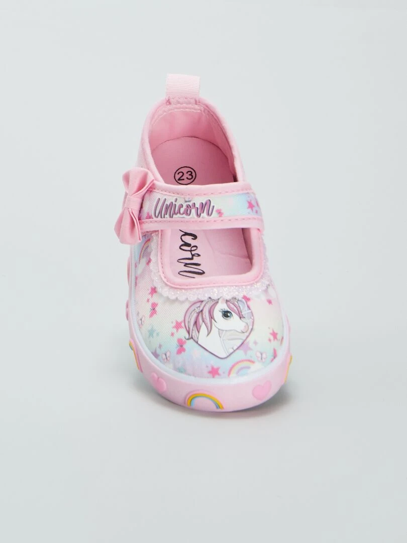 Ballerines baskets 'licorne'   Rose