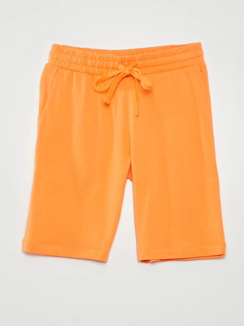 Short uni en molleton Orange