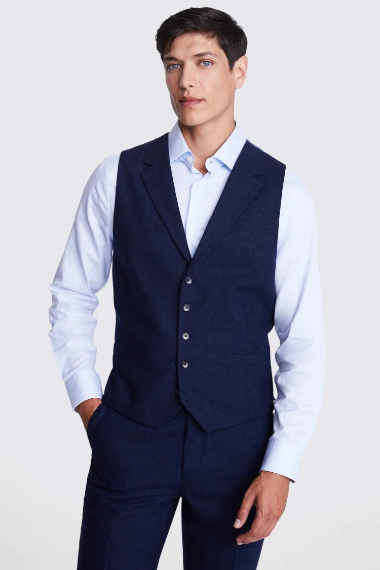 Tailored Fit Ink Herringbone Jacket   Buy Online at Moss